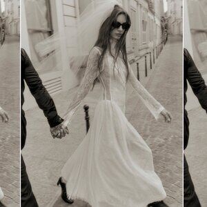 Brand New With Tags Hansen & Gretel Violetta Lace Maxi Dress in White Ivory - XS